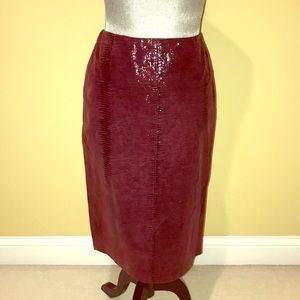Ellen Tracy Leather Skirt